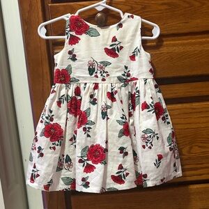 Carter's Red and Green Floral Dress